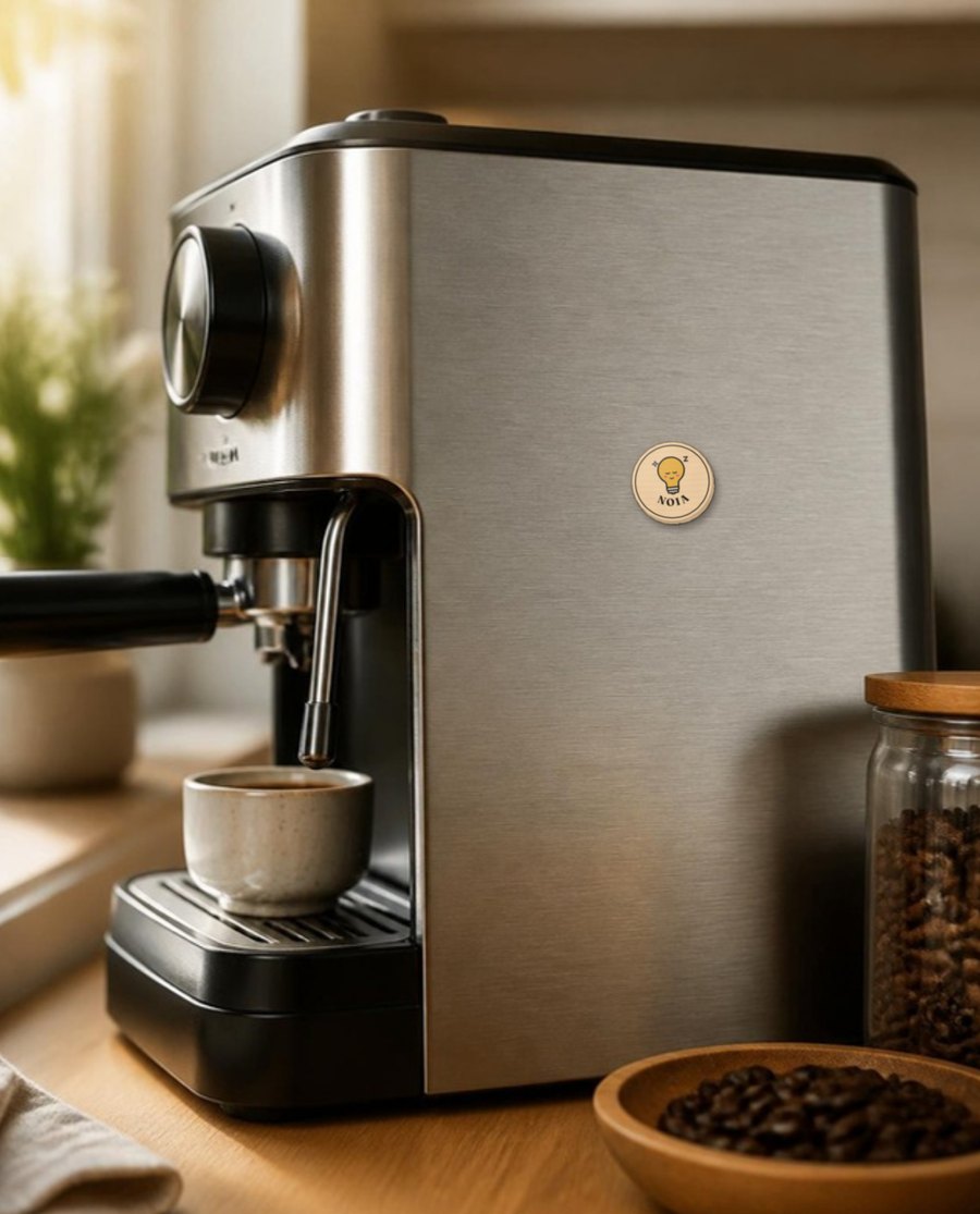 Il gettone Noia sulla macchinetta del caffè