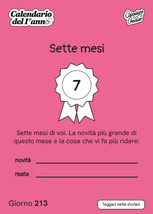 Foglio del Giorno 213 del Calendario del Primo Anno: Sette mesi