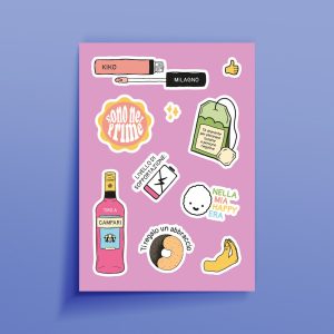 Sticker Creativi rosa - Singolo
